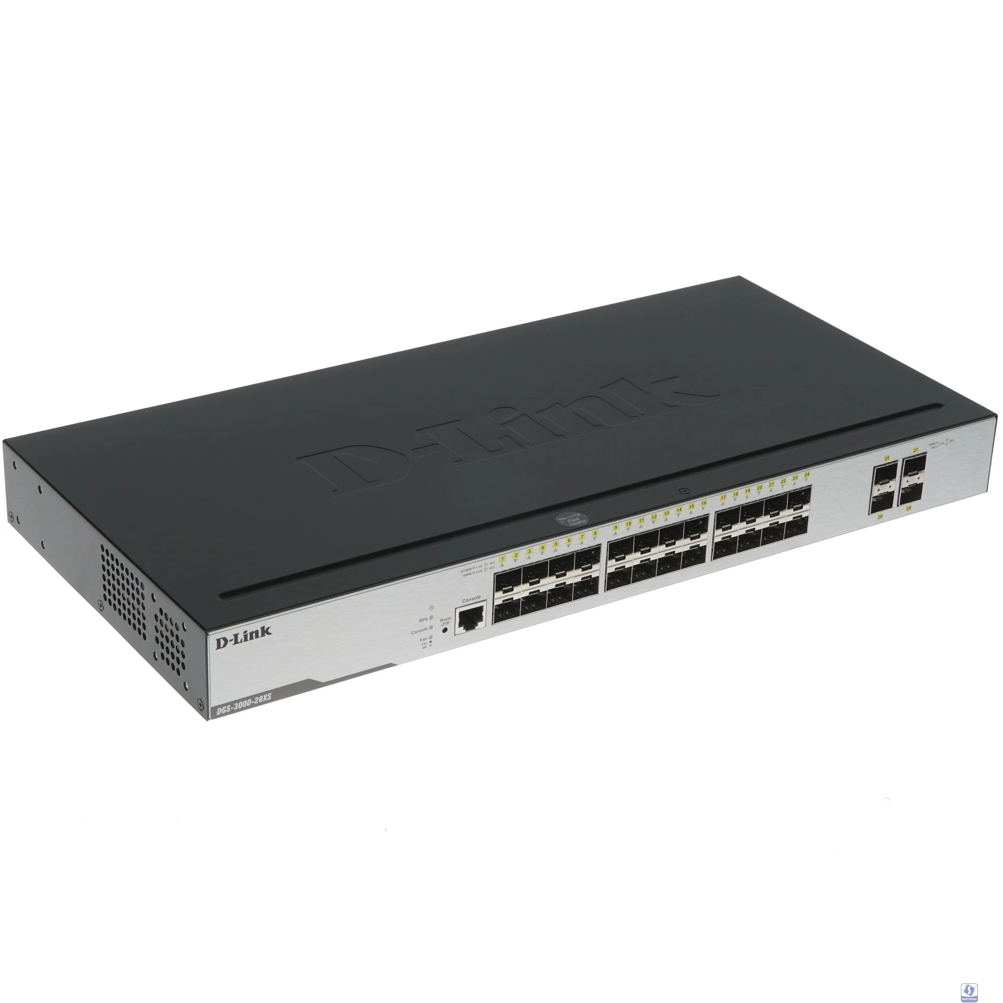 D-Link DGS-3000-28SC/A1A Управляемый L2 стекируемый коммутатор с 20 портами 100/1000Base-X SFP, 4 комбо-портами 100/1000Base-T/SFP и 4 портами 10GBase-X SFP+