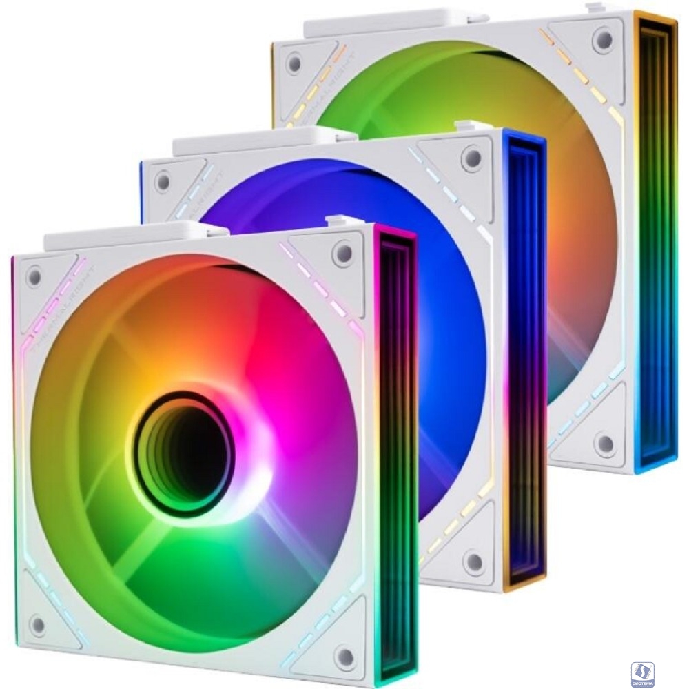 Thermalright Комплект вентиляторов (3 шт.) TL-M12QRW-S X3 (Pack of 3) / Reverse / ARGB / 120mm PWM / TRTLM12QRWS.3P