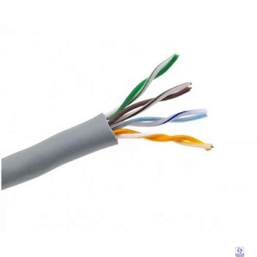 Rexant (01-0043-50) Кабель витая пара U/UTP, CAT 5e, PVC, 4PR, 24AWG, INDOOR, SOLID, серый, 50м,