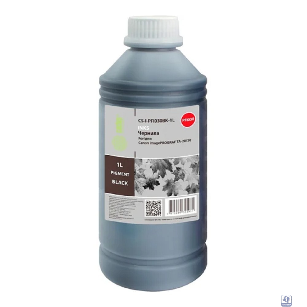 Чернила Cactus CS-I-PFI030BK-1L PFI-030 черный1000мл для Canon imagePROGRAF TA-20/30