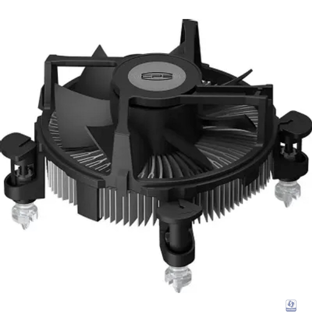 Кулер для процессора/ CPU Cooler PCCooler R94-V2 (65W, 4-pin PWM, 56mm, Al/Cu, -mm, 1x94mm, 34.44CFM, 27.3dBA, 2400RPM, S: 1700/1851, silver, black)