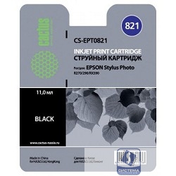 Cactus EPT0821 Картридж струйный CS-EPT0821 черный для Epson Stylus Photo R270/290/RX590 (11,4ml)