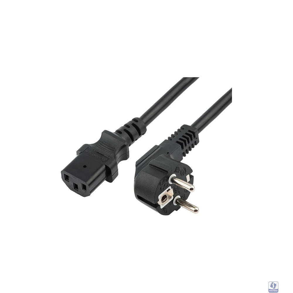 Rexant (11-1132) Шнур сетевой, вилка угловая СЕЕ 7/7(Schuko) - разъем IEC 320 C13, кабель 3x0,75 мм?, длина 3 метра (PVC пакет) 