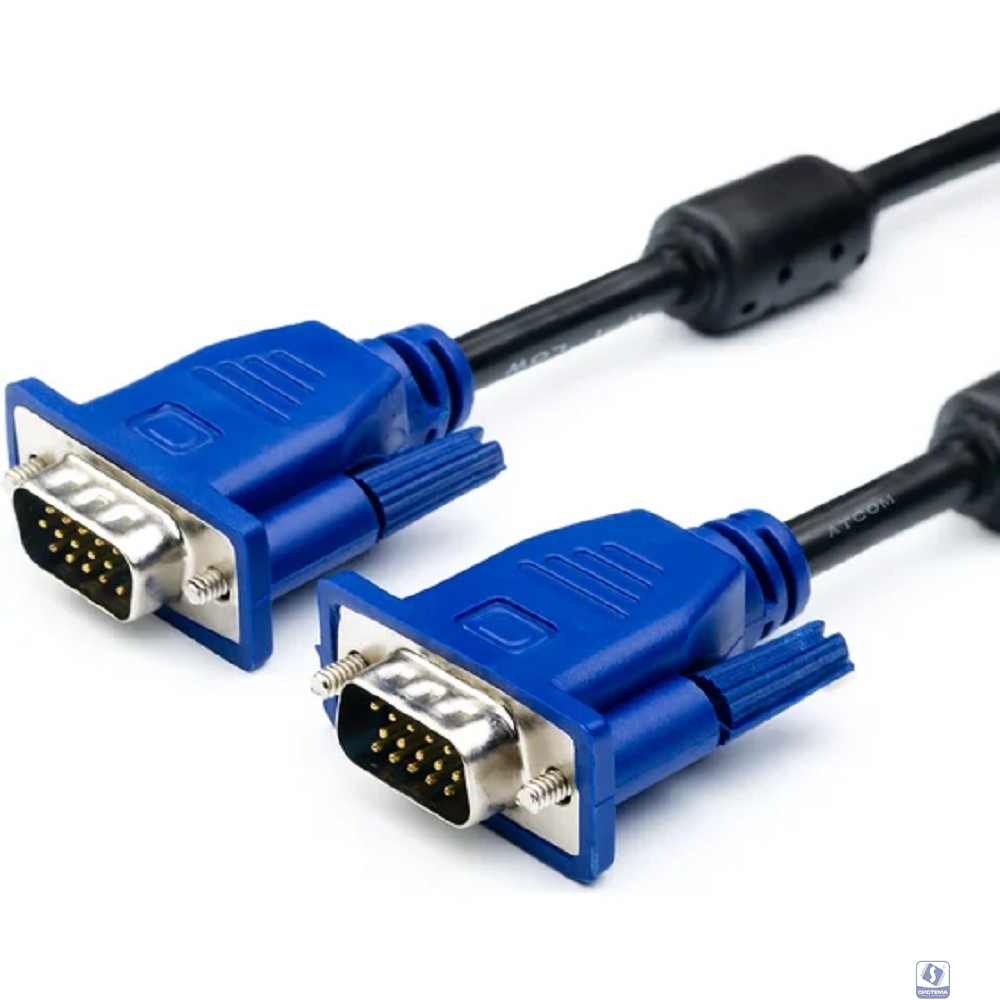 Кабель интерфейсный VGA Filum FL-C-VGAM-VGAM-1.8M 1.8 м., черный, разъемы: VGA male-VGA male, пакет