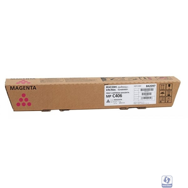 Ricoh 842097 Тонер-картридж тип MPC406 пурпурный для Ricoh MPC306/406/307 (6000стр)