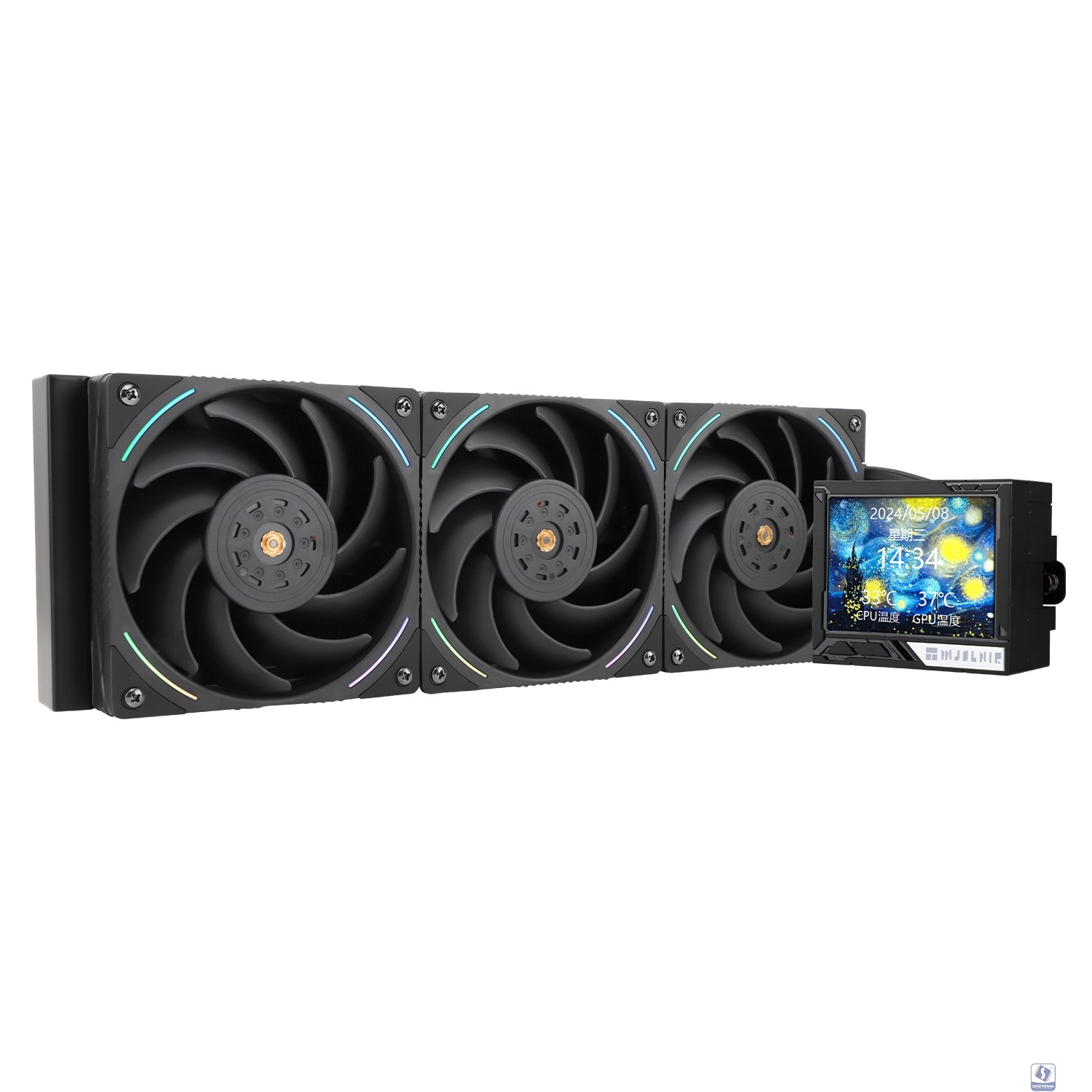 Thermalright Система водяного охлаждения Mjolnir Vision 360 ARGB Black / 3x120mm ARGB PWM Fans / TRMV360AB