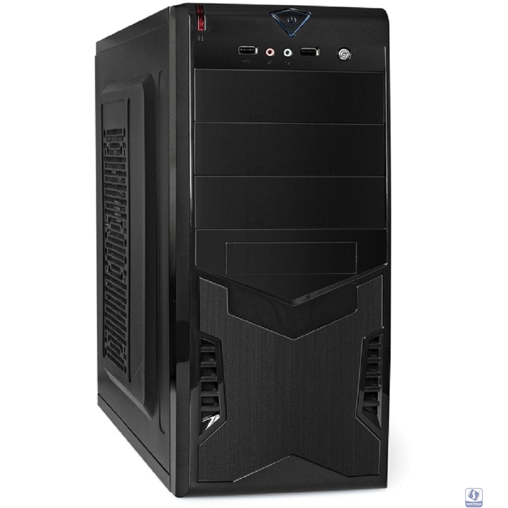 Exegate EX261448RUS Корпус Miditower CP-601 Black, ATX, <CP350W, 80mm>, 2*USB, Audio