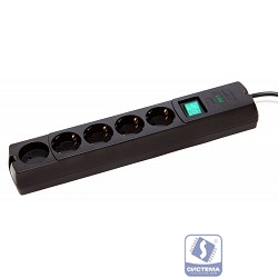 MOST Сетевой фильтр LRG 3м (5 розеток), черный 