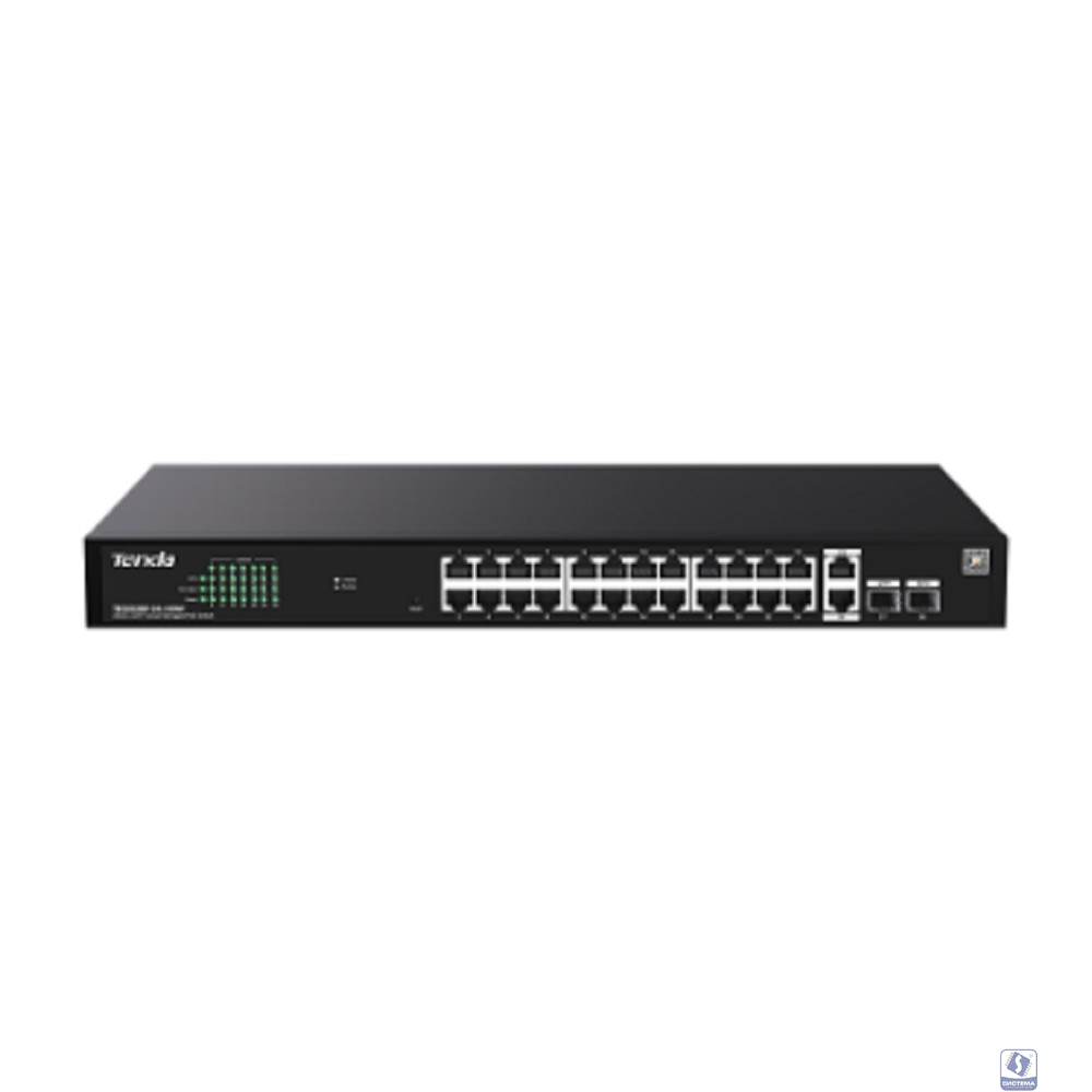 IP-COM G2228P-24-410W Web smart коммутатор с 26 гигабитными портами и 2 SFP-портоми, PoE 24х30Вт (до 370Вт)