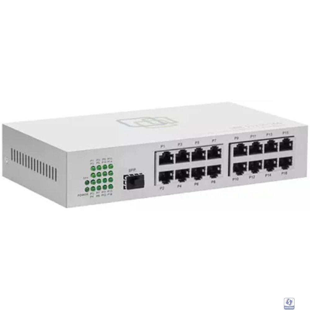 SNR SNR-S1916-1GS Неуправляемый коммутатор уровня 2, 16 портов 10/100Base-TX, 1 порт 1000Base-X (SFP)