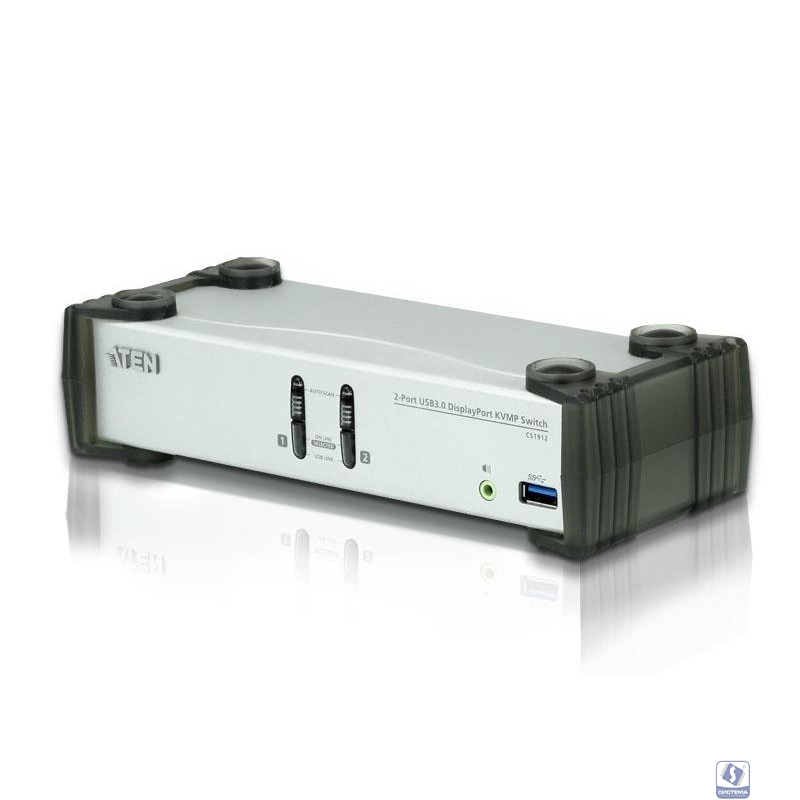 ATEN CS1912-(AT-G) 2-ух портовый KVMP™-коммутатор с поддержкой USB 3.0, DisplayPort,изображения до 3840 х 2160 @ 30 Гц, обладает сверхскоростным концентратором USB 3.1 Gen 1