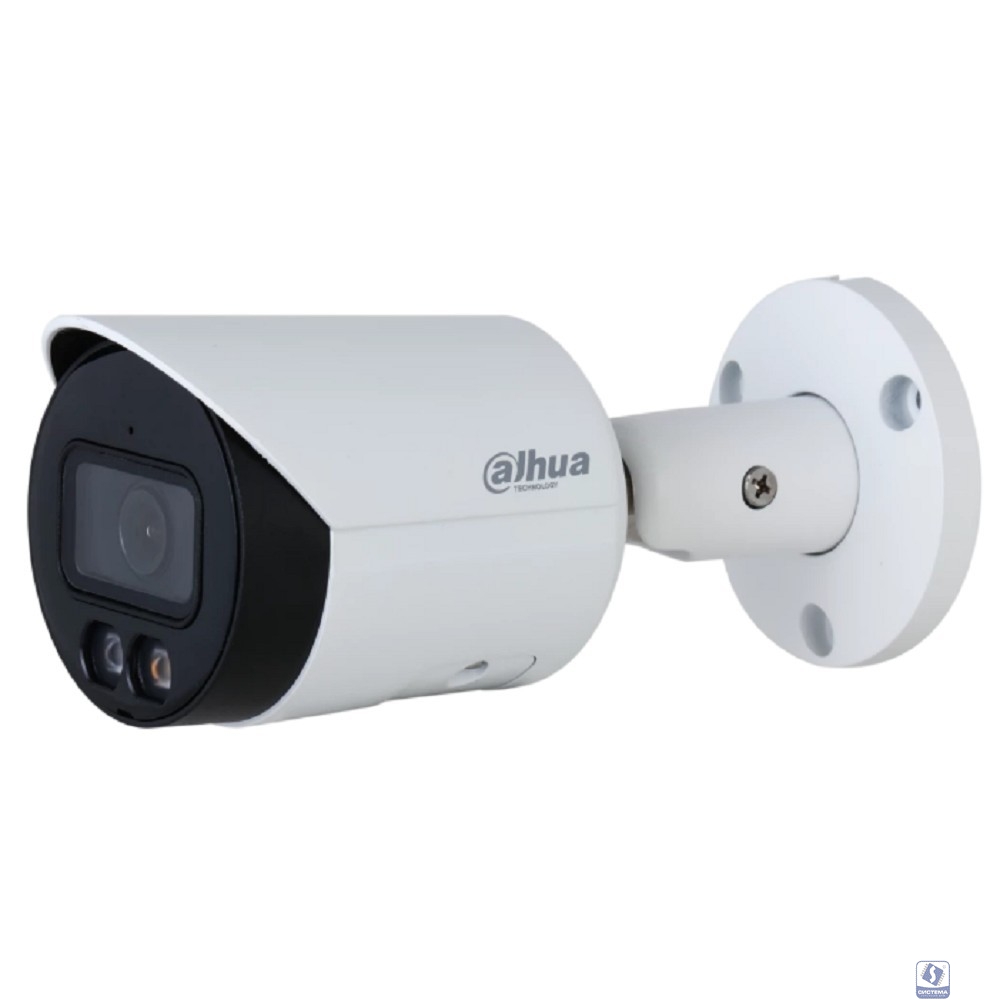 DAHUA DH-IPC-HFW2849SP-S-IL-0360B Уличная цилиндрическая IP-видеокамера SmartDualLight 8Мп, 1/2.7” CMOS, объектив 3.6мм, видеоаналитика, микрофон, ИК 30м, LED 30м, IP67, металл