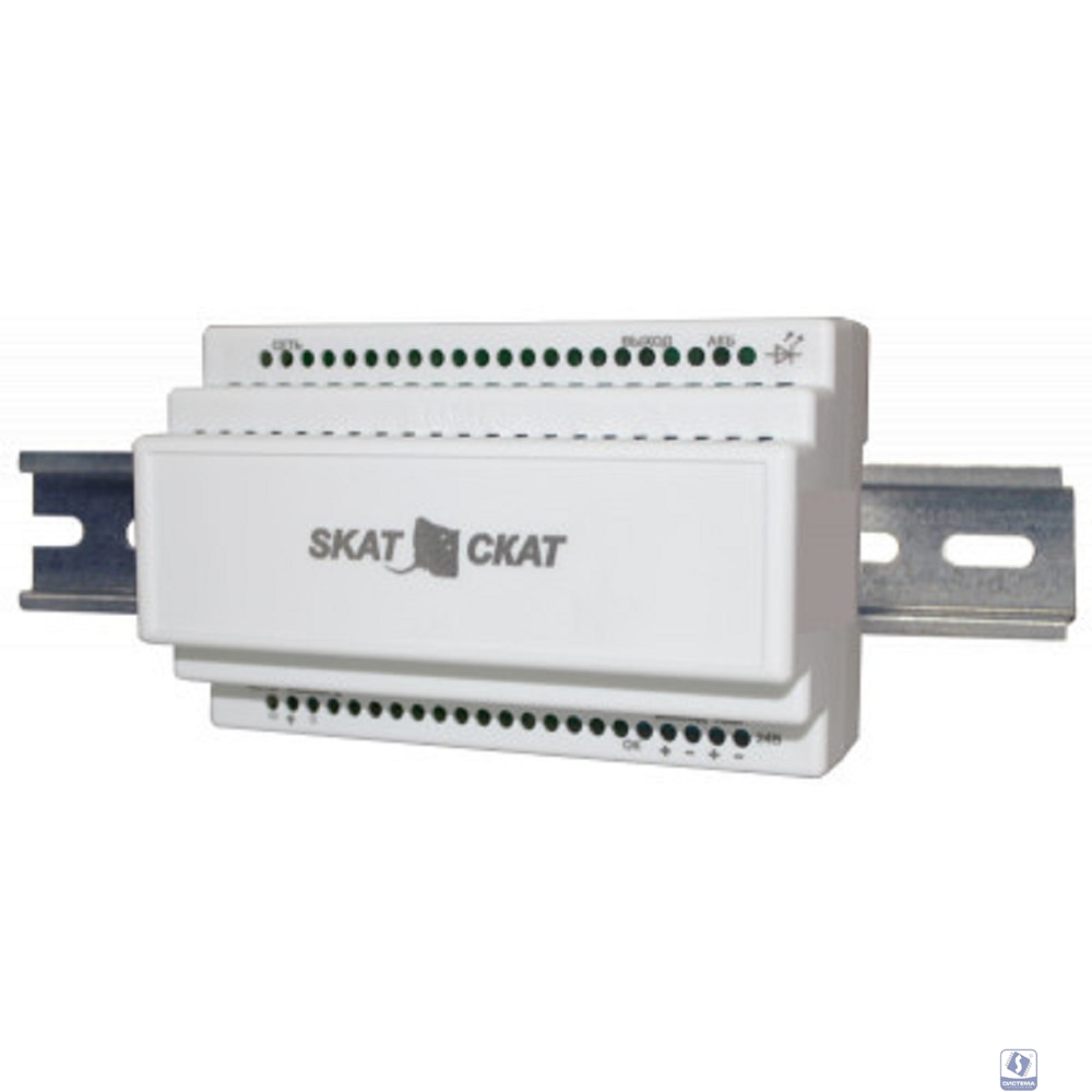 БАСТИОН СКАТ-2400М DIN (СКАТ ИБП-24/1,5-DIN) источник питания 24В 1,3А 2 внешн. АКБ 4,5-7Ач хол. пуск СС ТР, под DIN рейку 35 мм, МПТ (84)