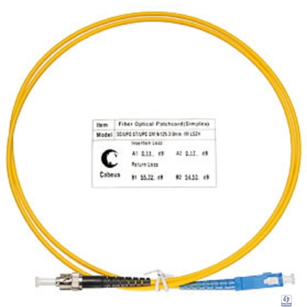 Cabeus FOP(s)-9-SC-ST-1,5m Шнур оптический simplex SC-ST 9/125 sm 1,5м LSZH