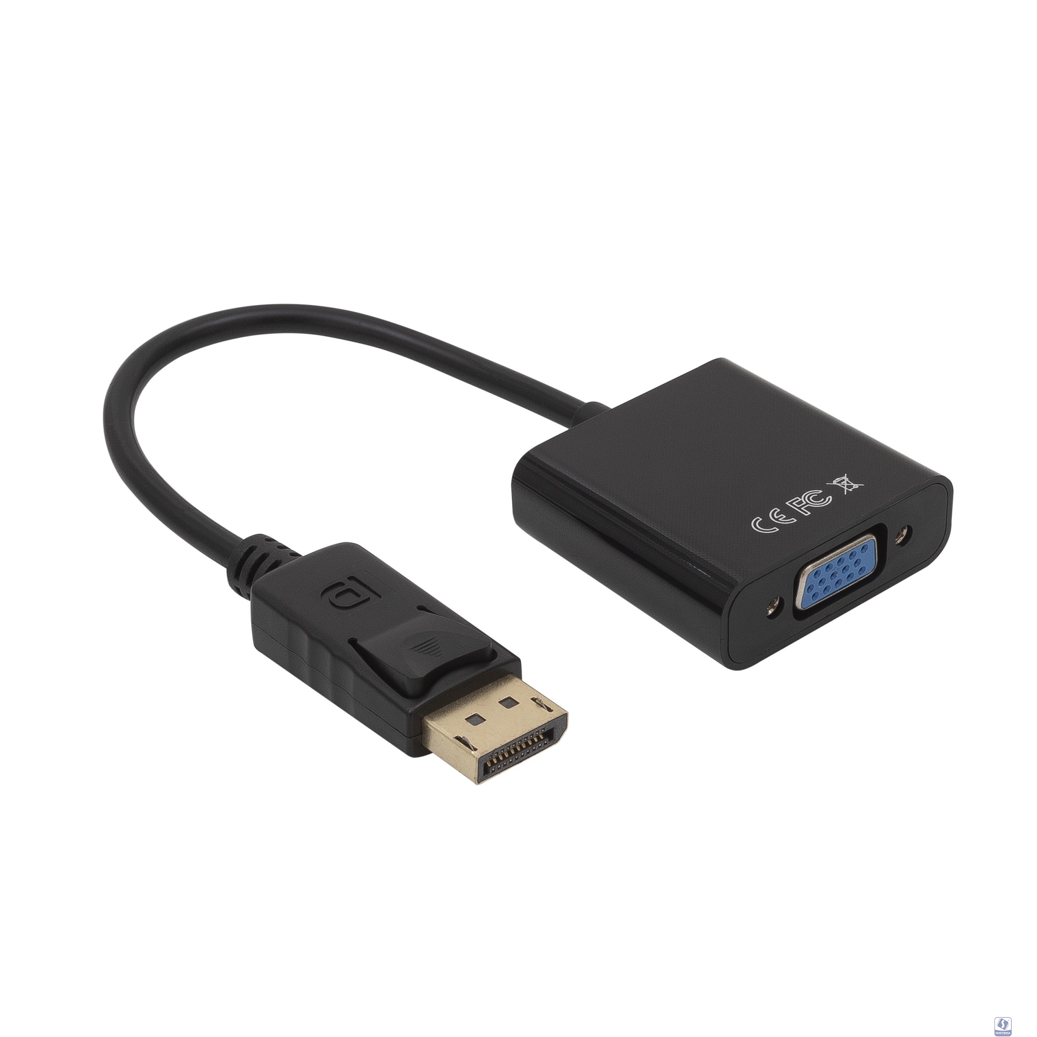 Bion Переходник с кабелем DisplayPort - VGA, 20M/15F, 0.15 м, позолоченные контакты, черный [BXP-A-DPM-VGAF-015]