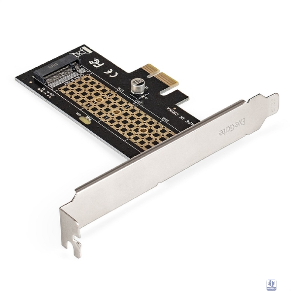 Exegate EX296205RUS Переходник ExeGate EXE-597 (M.2 M key -> PCI-E x1 v2.0, для установки SSD M.2 M key в слот PCI-E)