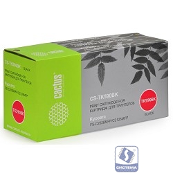 CACTUS TK-590BK Тонер Картридж CS-TK590BK черный для FS-C2026MFP/C2126MFP/C2526MFP/C2626MFP/C5250DN (7000стр.)