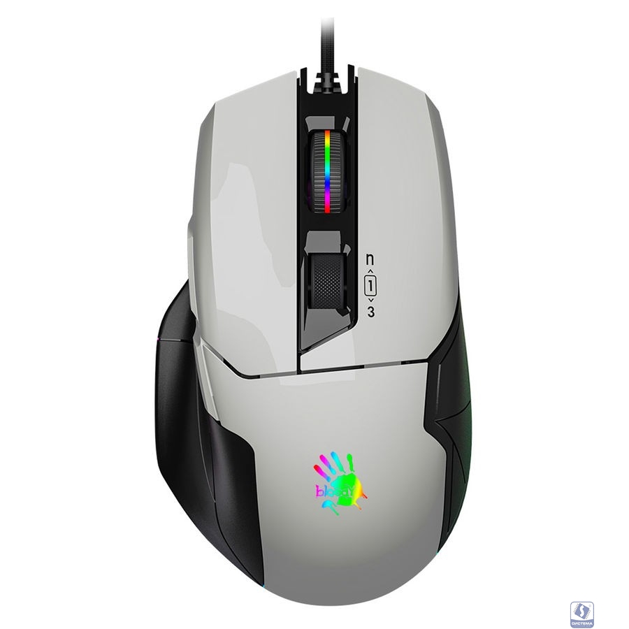 Мышь A4Tech Bloody W70 Max белый/черный оптическая (10000dpi) USB (10but)