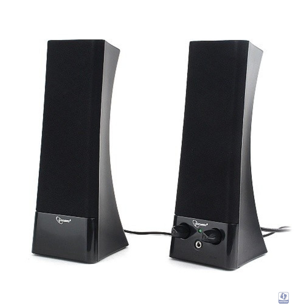 Gembird SPK-500, черный, 6 Вт, рег. громкости, разъём для наушников,питание 220