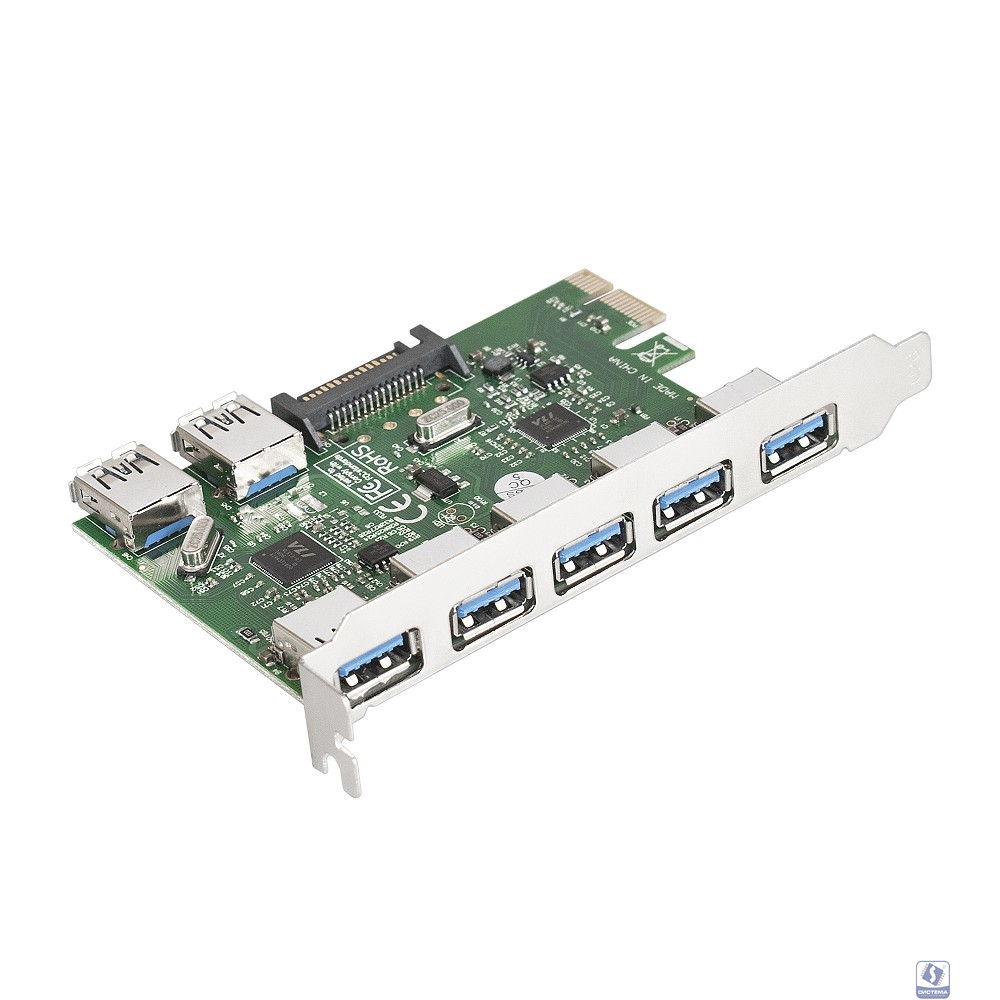 Exegate EX283717RUS Контроллер EXE-317 PCI-E 2.0, 5*USB3.0 ext + 2*USB3.0 int, разъем доп.питания (OEM) Exegate EX283717RUS Контроллер EXE-317 PCI-E 2.0, 5*USB3.0 ext + 2*USB3.0 int, разъем доп.питания (OEM)