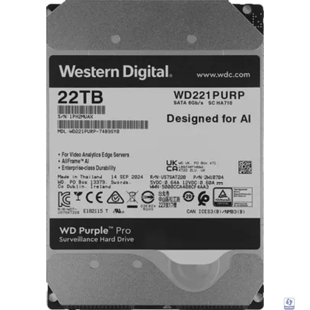 22TB WD Purple Pro (WD221PURP) 