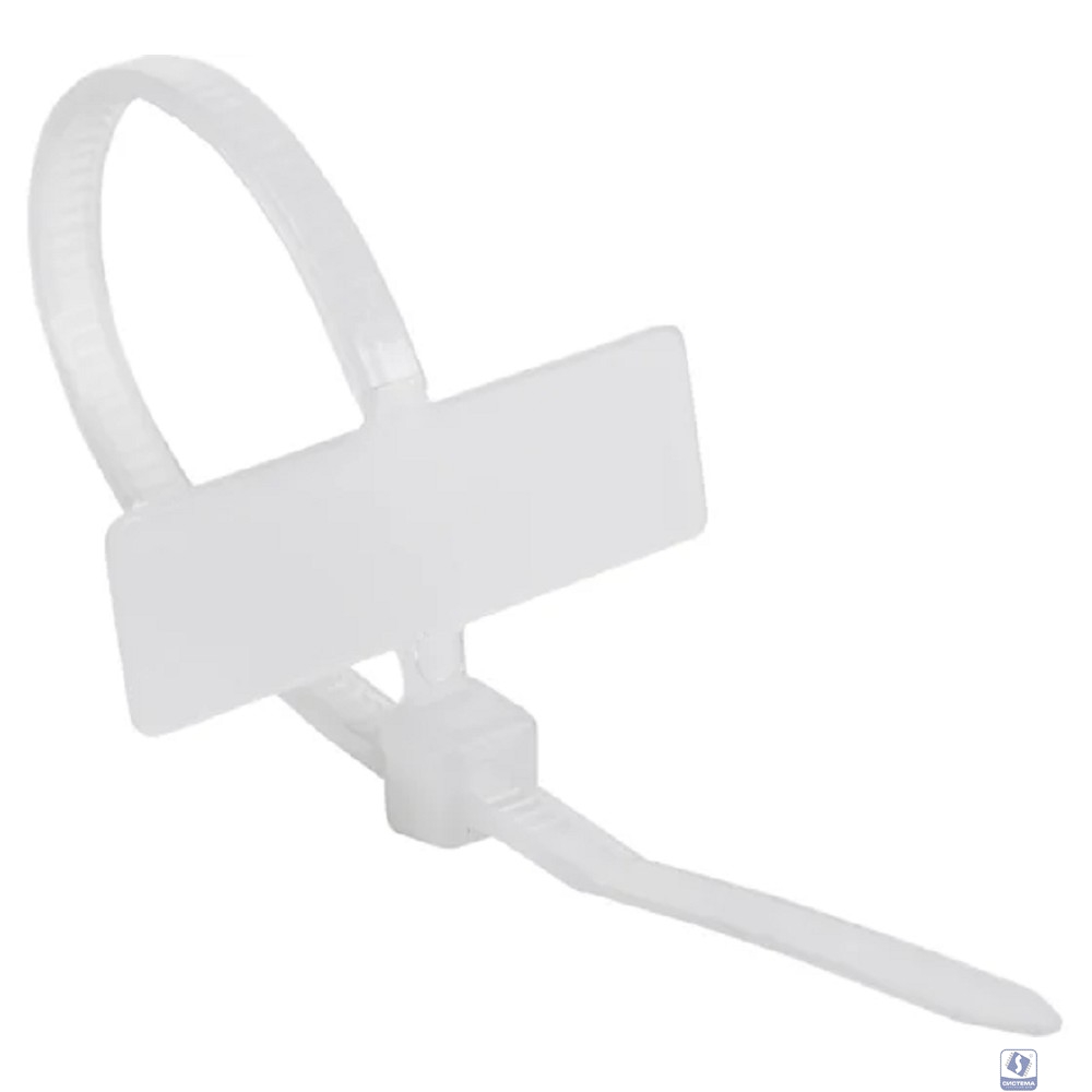 Rexant (07-0106) Хомут под маркер нейлоновый 100x2,5мм белый (100 шт/уп)