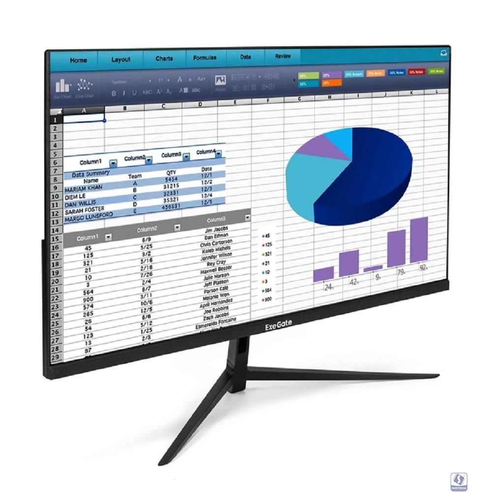 LCD ExeGate 23.8" ES2407A SmartView черный  [EX294429RUS]