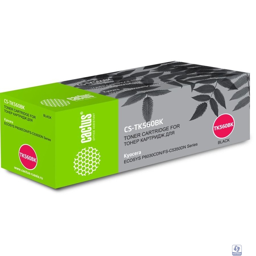Картридж лазерный Cactus CS-TK560BK TK-560 черный (12000стр.) для Kyocera FS-C5300DN