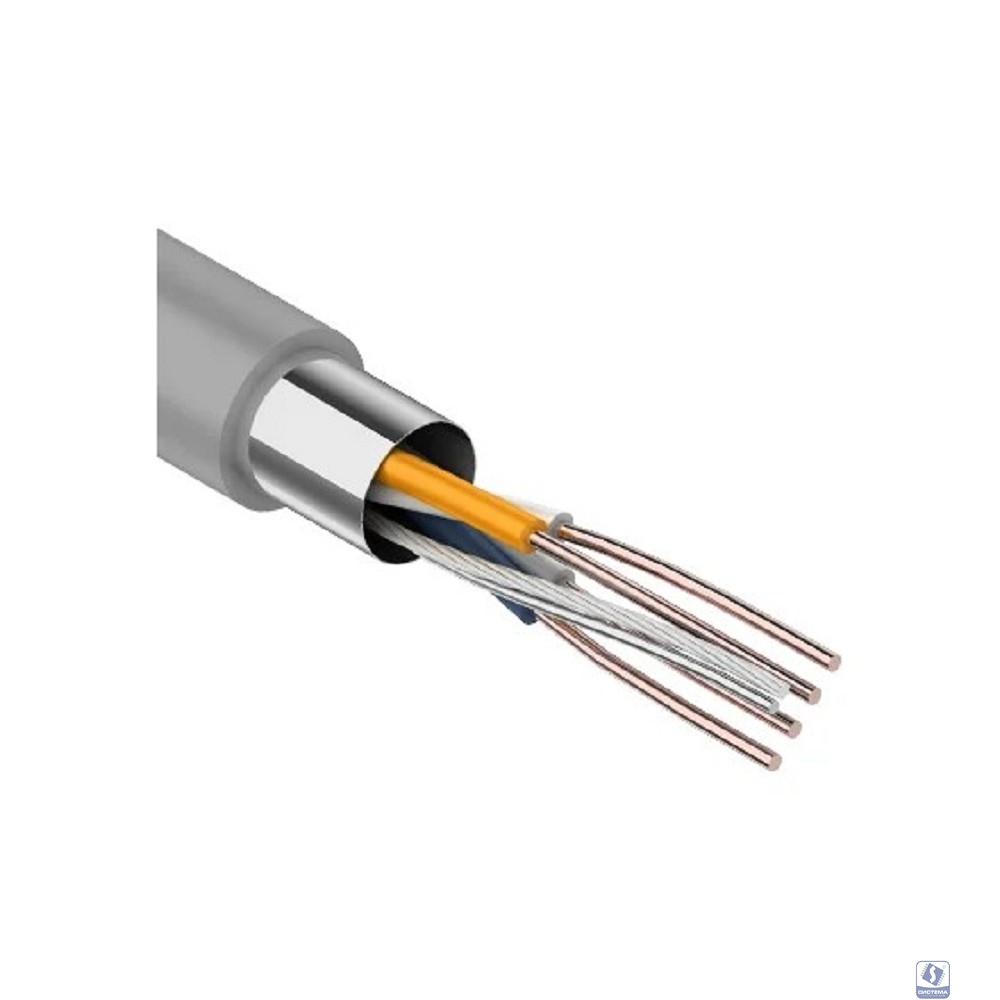 PROconnect (01-0121-3) Кабель витая пара омедненный F/UTP, CCA, CAT 5e, PVC, 2PR, 24AWG, INDOOR, SOLID, серый, 305м