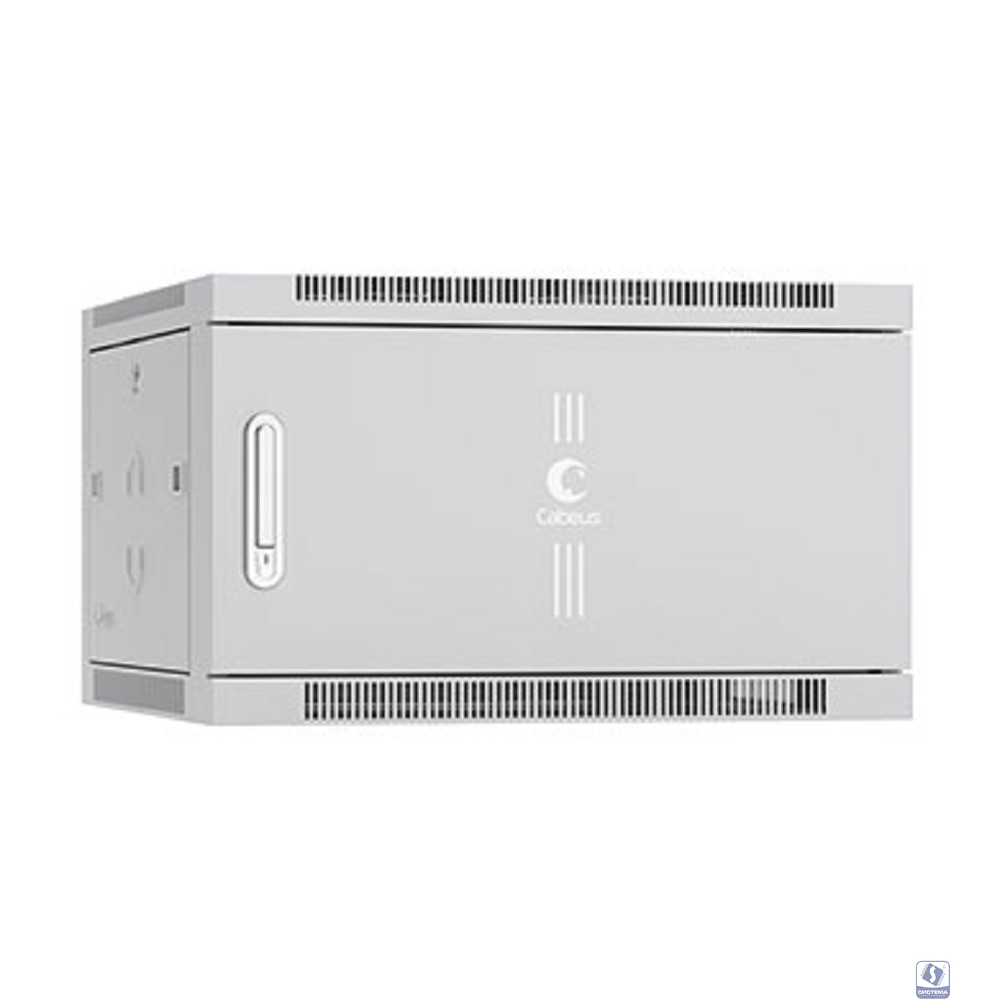 Cabeus SH-05F-6U60/60m Шкаф телекоммуникационный настенный 19" 6U 600x600x368mm (ШхГхВ) дверь металл, цвет серый (RAL 7035)