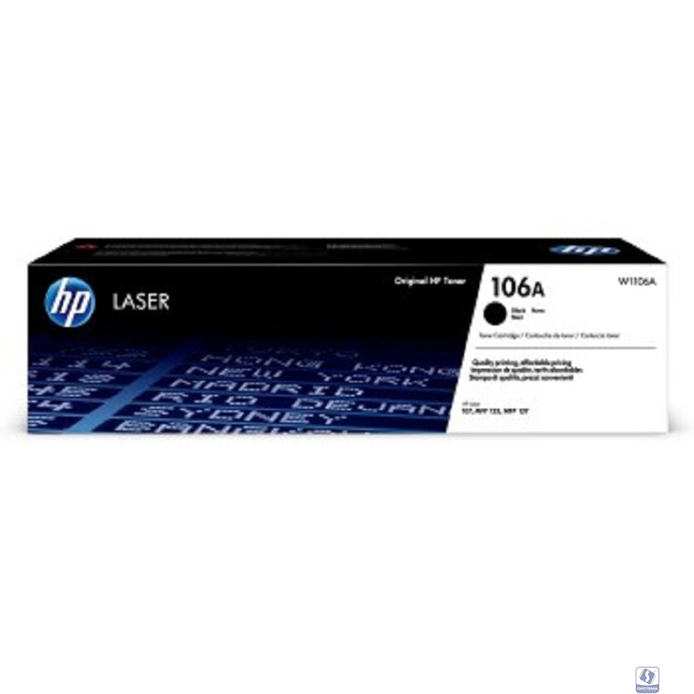 HP W1106A Картридж 106A лазерный черный (1000 стр) 