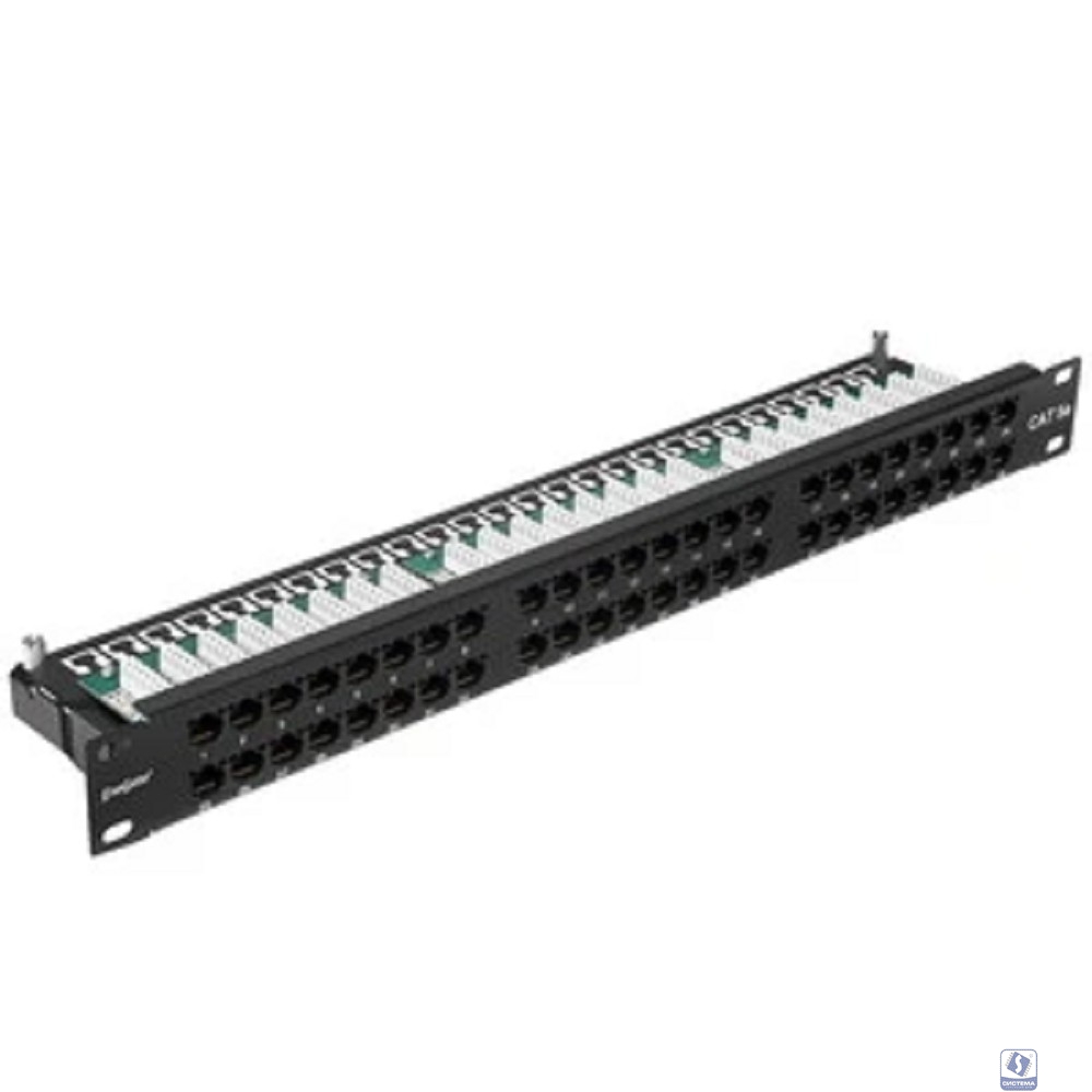Exegate EX281081RUS Патч-панель UTP 19" 48 port кат.5e ExeGate  разъём KRONE&110 (dual IDC), 1U, RoHS, цвет черный