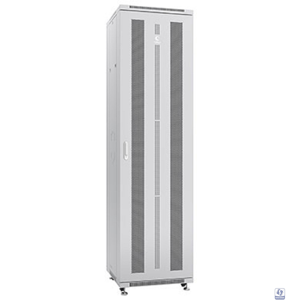 Cabeus ND-05C-47U60/100 Шкаф монтажный телекоммуникационный 19" напольный, 47U 600x1000x2277mm (ШхГхВ) передняя и задняя перф. двери, ручка с замком, цвет серый (RAL 7035)