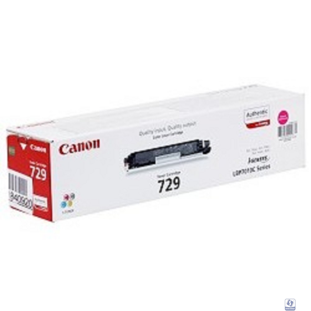 Canon Cartridge 729M  4368B002 Тонер картридж для LBP 7010C, Пурпурный, 1000стр.