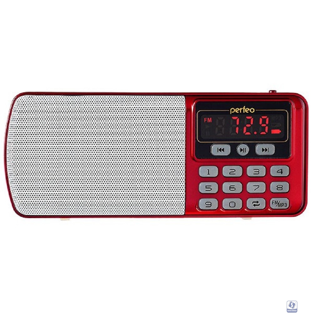 Повреждение упаковки Perfeo радиоприемник цифровой ЕГЕРЬ FM+ 70-108МГц/ MP3/ питание USB или BL5C/ красный (i120-RED) [PF_5026]