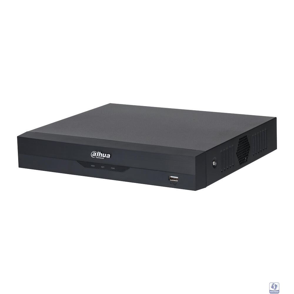 DAHUA DH-XVR5104HS-4KL-I3/T 4-канальный HDCVI-видеорегистратор с FR HDCVI, AHD, TVI, IP, CVBS 1 SATA III до 16Тбайт; видеоаналитика: SMD Plu 1 HDMI, 1 VGA; RJ45 100Мбит/с; аудиовх/вых: 1/1