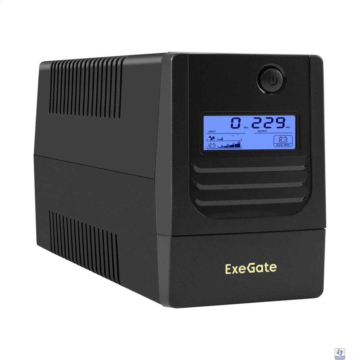 Exegate EX299636RUS ИБП ExeGate Smart LB-500.LCD.AVR.4C13 (500VA/300W, LCD, AVR, 4*C13, батарея 12V 4.5Ah, Black)