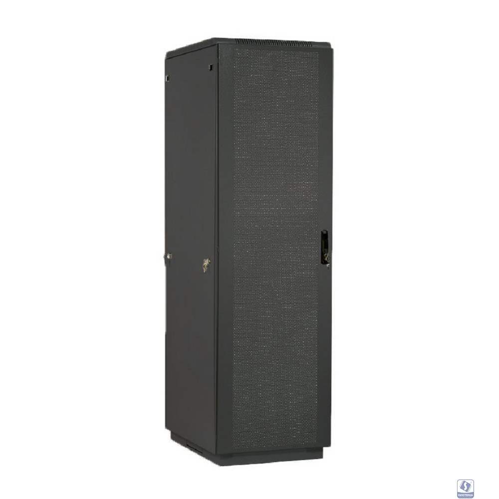 ЦМО Шкаф телекоммуникационный напольный 42U (600 х 1000) дверь перфорированная 2 шт., цвет чёрный(ШТК-М-42.6.10-44АА-9005)