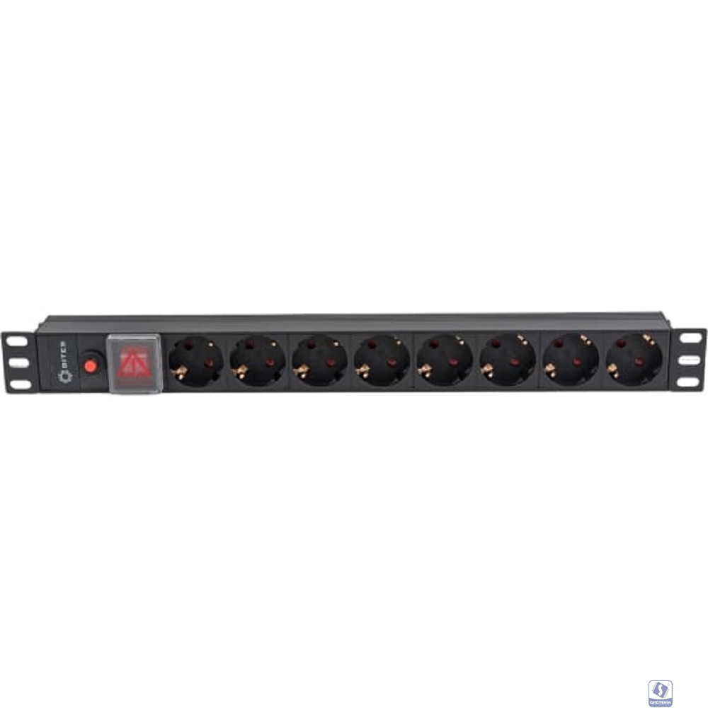 5bites PDU819A-07 Блок розеток  8S / AL / SWITCH / 1U / 19"