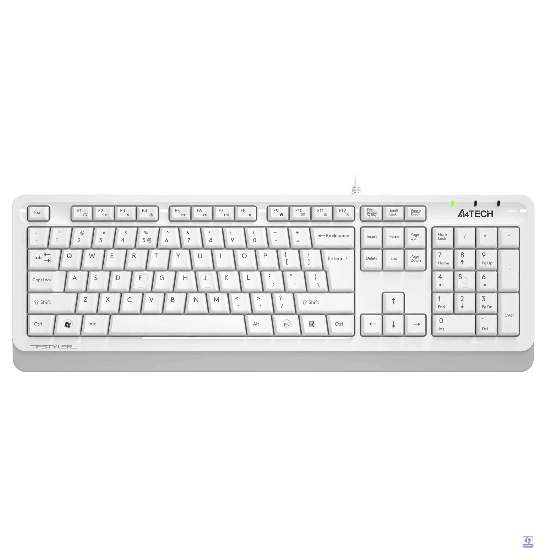 Клавиатура A4Tech Fstyler FKS10 белый/серый USB [1530198]