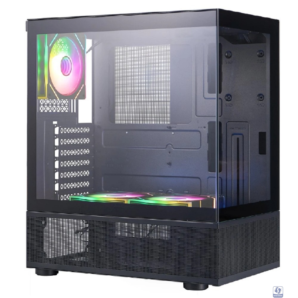 1STPLAYER MIKU Mi7-A ARGB Black / ATX / 3x120mm ARGB fans / Mi7-A-BK-2FC7R-1FC7