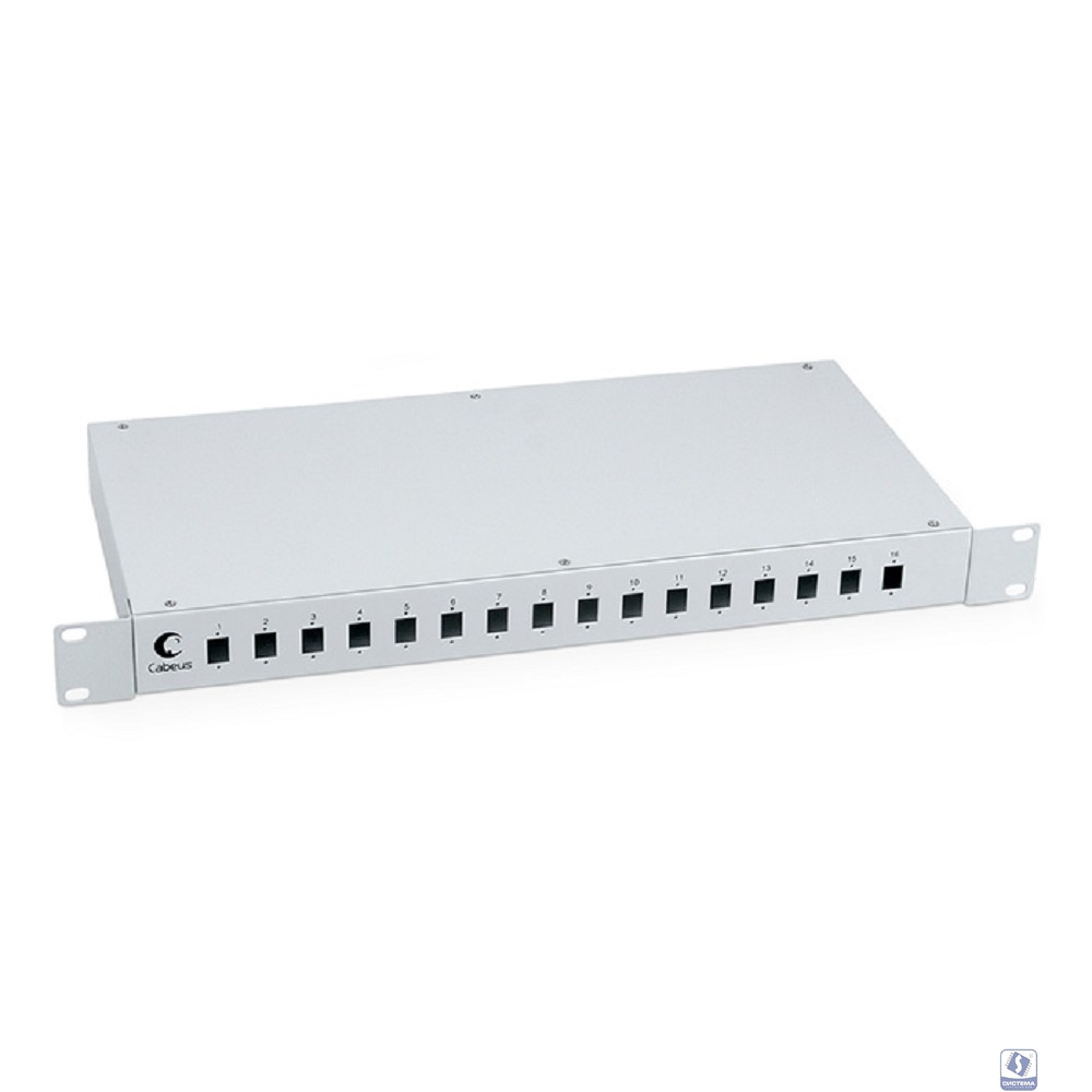 Cabeus FO-19-16SC Кросс оптический 19" на 16SC (LC duplex) со сплайс пластиной и КДЗС (безпигтейлов и проходных адаптеров)