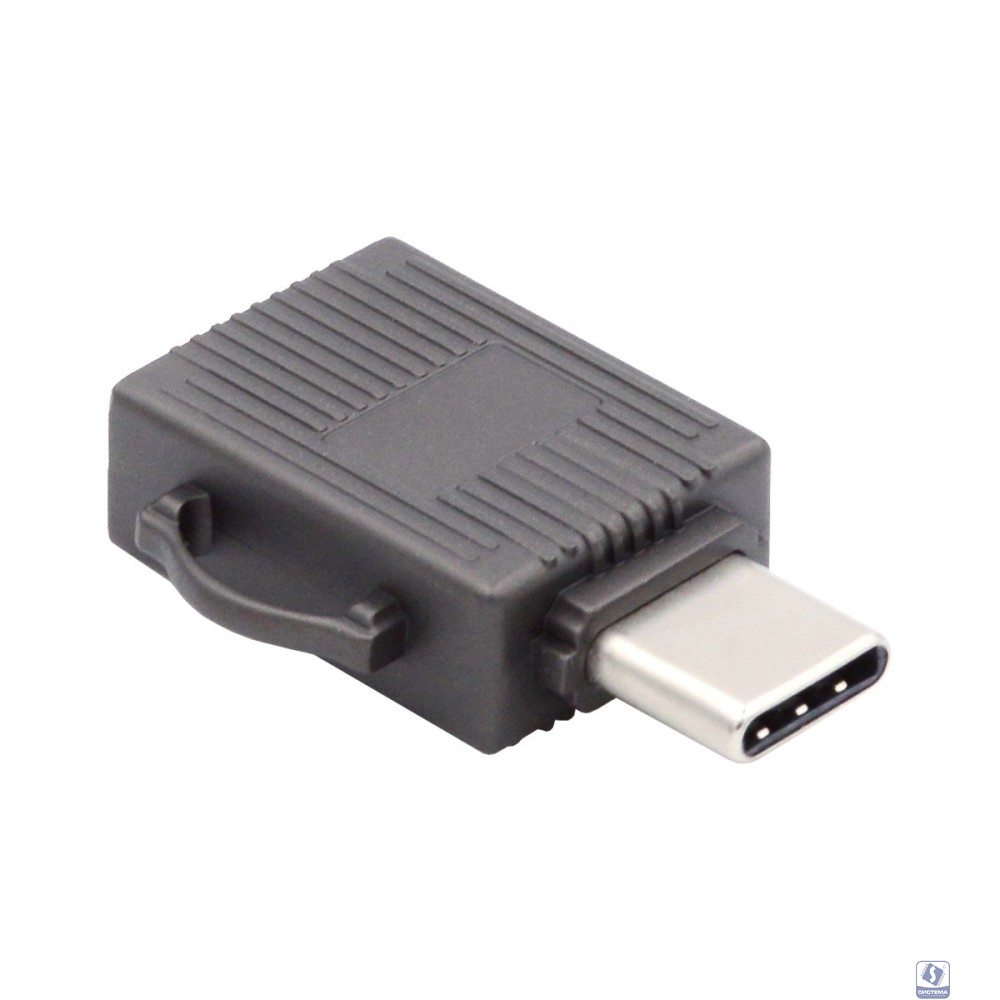 ORIENT C321, Type-C USB 3.2 Gen1 (SuperSpeed 5Gbps) мини картридер microSD/T-Flash, поддержка OTG, графитовый корпус из алюминия (31330)