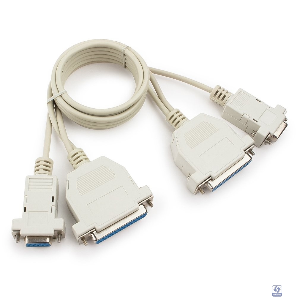 Кабель 0-модемный Cablexpert универсальный 25F+9F/25F+9F, 1.8м, пакет (CC-140-6-N)