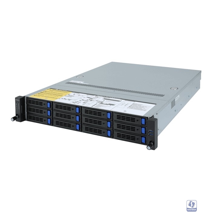 Платформа системного блока R282-Z90 2U, 2x Epyc 7002/7003, 32x DIMM DDR4, 12x 3.5" SAS/SATA, 2x 2.5" SAS/SATA in rear side, 2x 1Gb/s (Intel I350-AM2), 2x PCIE Gen 4 x16, 6x PCIE Gen 4 x8, 1x OCP 3.0 x