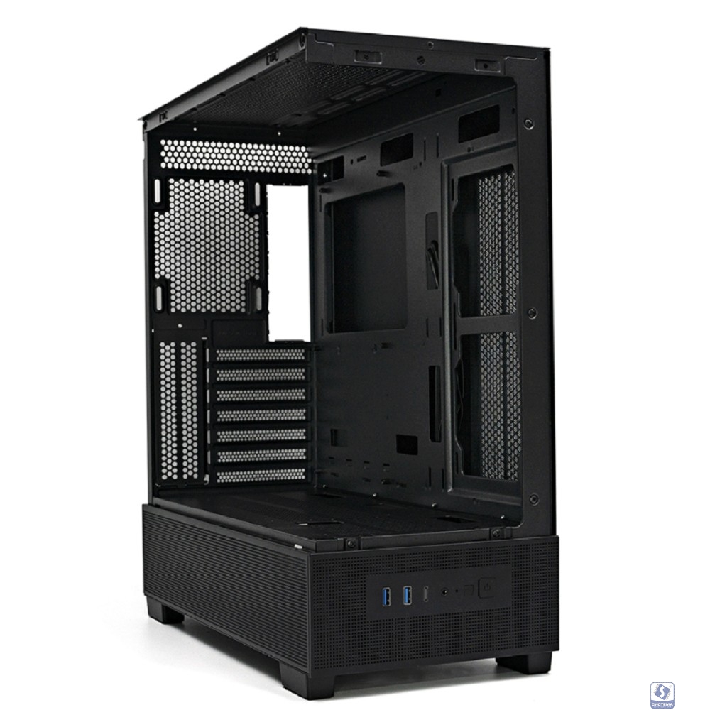 XASTRA Корпус Q500-0F Black ATX/Aquarium/Screewless/no fans/ Q500-0F