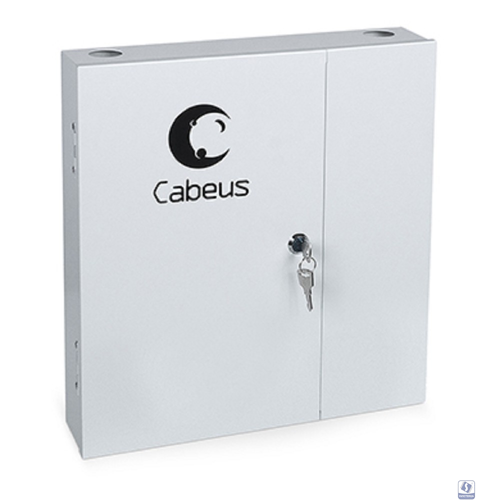 Cabeus FO-WL-16SC-K Бокс оптический настенный на 16 SC (LC duplex) со сплайс-кассетой (без пигтейлов и проходных адаптеров)
