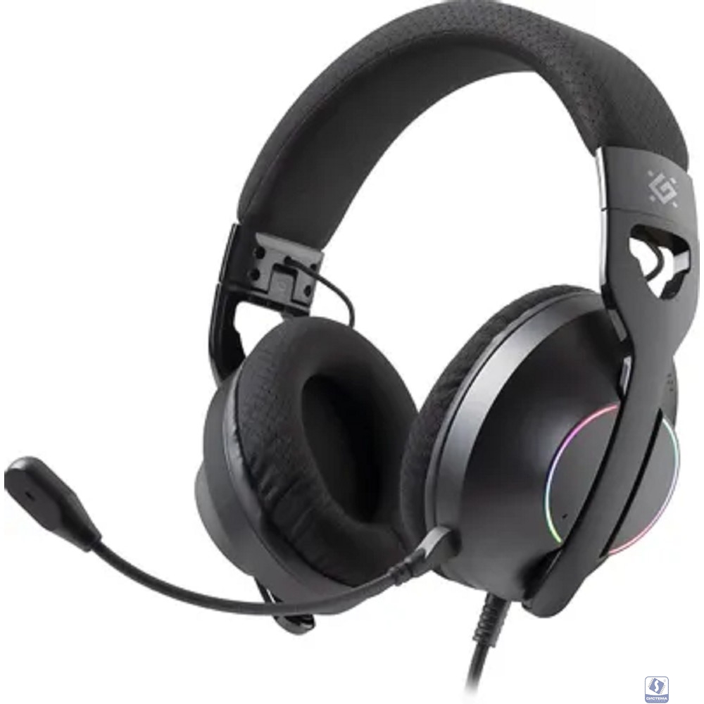 Defender Игровая гарнитура Weaver Черный, RGB, провод 2 м [62540]