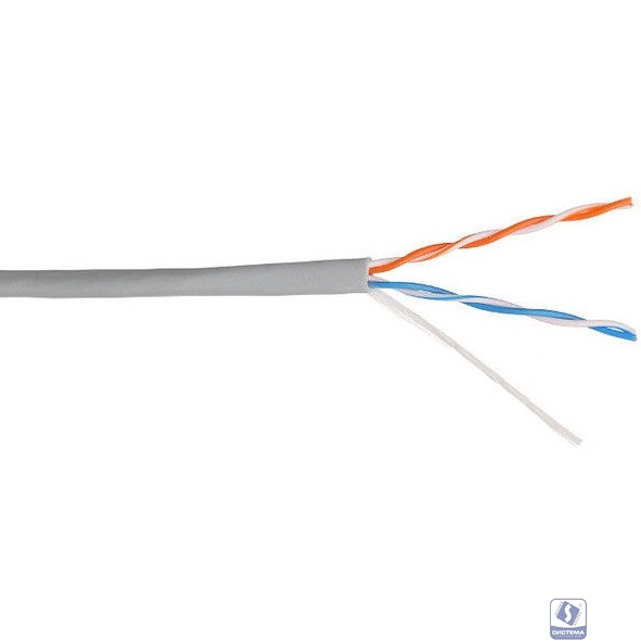 Кабель информационный Lanmaster NM-UTP5E2PR-CCA кат.5е U/UTP не экранированный 2X2 PVC внутренний 305м серый