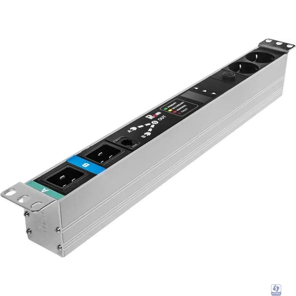 ЦМО Блок розеток Rem-16 с АВР, 1x16A, 2S, подкл к контроллеру R-2MC по Modbus, вход 2xC20 R-16-2S-T-440